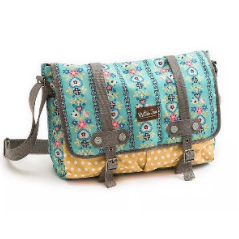 Floral and Polka Dot Crossbody Bag